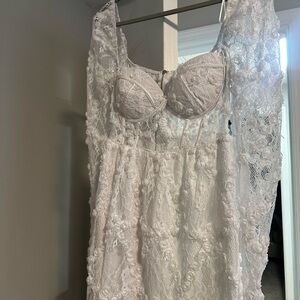 Lace mini dress